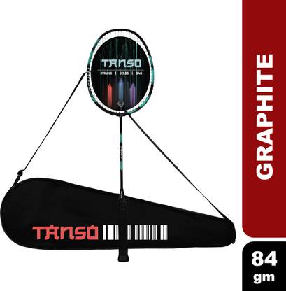 Tanso Katana 1.0 Full Graphite Strung with Free Full Cover Blue Strung Badminton Racquet