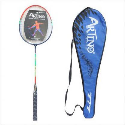 ARTINO 777 Aluminium Badminton Set with 3 Pcs Feather Shuttles & Full-Cover Multicolor Strung Badminton Racquet