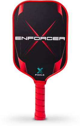 PicklX Enforcer Thermoformed Pickleball Paddle | Carbon Fiber T300 | More Spin | 16mm Red Padel Racquet