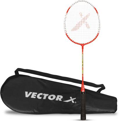 VECTOR X VXB-70 Full Cover Red Strung Badminton Racquet