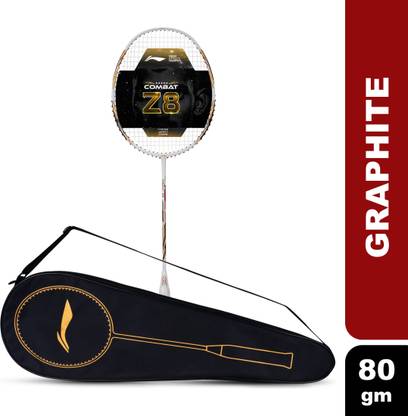 LI-NING Combat Z8 White, Gold, Red Strung Badminton Racquet