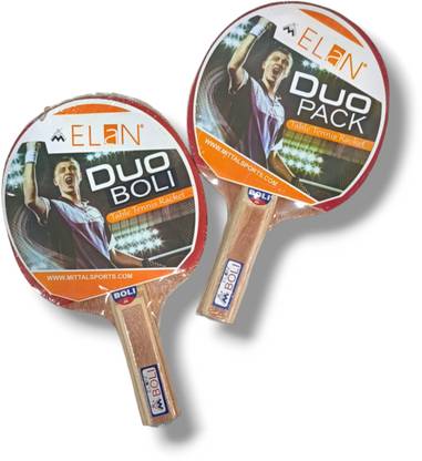 ELaN Table Tennis Premium Pair Set Boli With Bag Brown Table Tennis Racquet