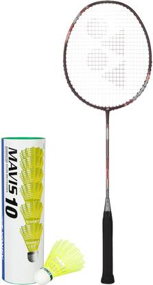 YONEX Badminton Racquet Combo set (1 Astrox Attack 9 Racquet, 6 Nylon Shuttle) Multicolor Strung Badminton Racquet