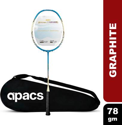 apacs Z Power 900 RP+ Lite (Lightweight, Extra Slim Shaft) 35LBS | Japan HM Graphite Blue, Yellow Unstrung Badminton Racquet