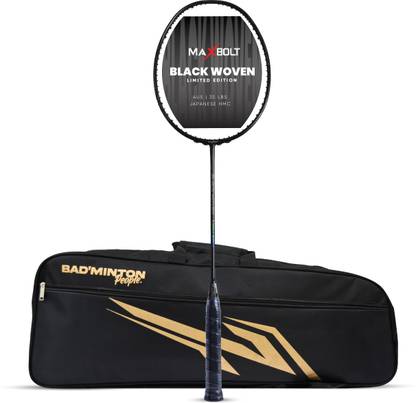 Maxbolt Black Woven Limited Edition (Racket + Badminton People Kitbag Combo) Black Unstrung Badminton Racquet