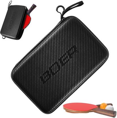PROBEROS Rectangular Waterproof EVA Table Tennis Paddle Hard Case Black Table Tennis Racquet