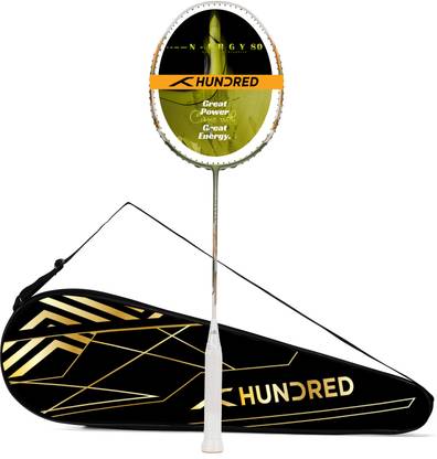 Hundred N-ERGY 80 Balanced Racket Green, White Unstrung Badminton Racquet