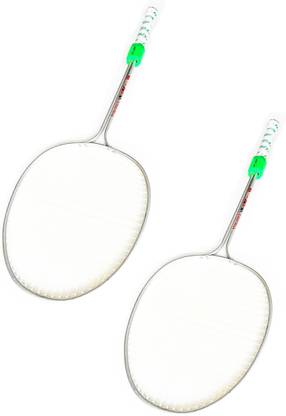 KEE KEE Badminton Racket(Silver)- 2 Pcs. Silver Strung Badminton Racquet