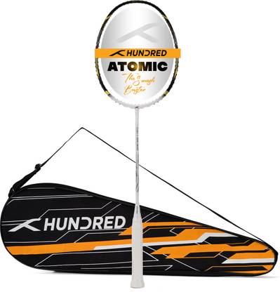Hundred ATOMIC-X DARK SWORD Max Tension 38lbs White, Black Unstrung Badminton Racquet