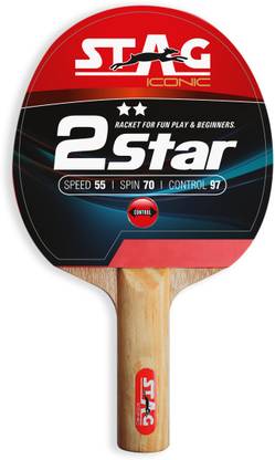 Stag iconic 2 Star Red, Black Table Tennis Racquet