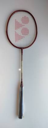 Sarathi YONEX Isometric Aluminium Racket with Full Cover (White)/ for Beginners White Strung Badminton Racquet