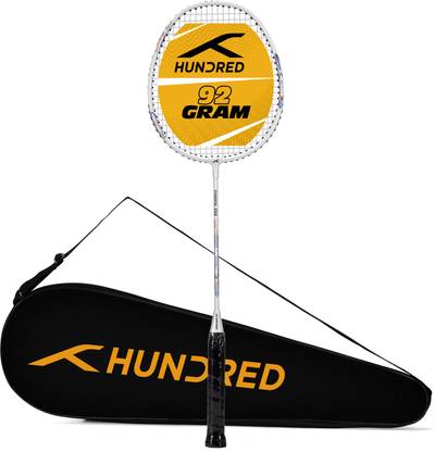 Hundred POWERTEK 200 White Strung Badminton Racquet