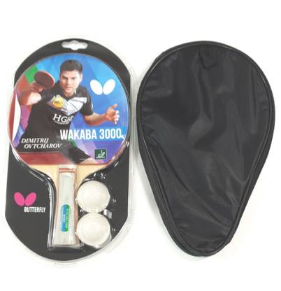 Butterfly Wakaba 3000 Dimitrij Ovtcharov-with cover Black, Red Table Tennis Racquet