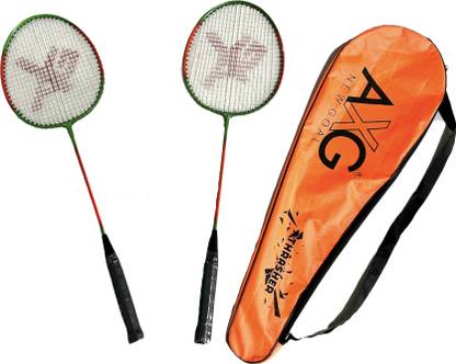 AXG NEW GOAL Thrasher Badminton Rackets Set Of 2 With Cover Multicolor Strung Badminton Racquet