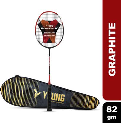 Young X Factor 11 (Full UHM Graphite, Head Heavy) Red, Black Strung Badminton Racquet