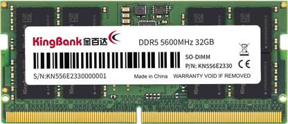 KINGBANK New Generation Of Memory SODIMM 5600MHz DDR5 32 GB (Single Channel) Laptop (DDR5 DIMM)