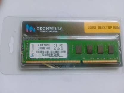 TECHMILLS PREMIUM DDR3 4 GB (Single Channel) PC DRAM (4 GB DDR3 RAM 1333(I6 IC))