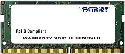 patriot signature DDR4 4 GB PC (2666MHz PC4-21300 CL19 SODIMM, PSD44G266681S)