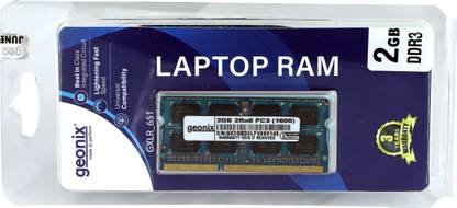GEONIX RAM DDR3 2 GB (Dual Channel) Laptop, Mac DDR3 (2GB DDR3 1600Mhz)