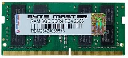 BYTE MASTER DDR4 DDR4 8 GB (Dual Channel) Laptop (RAM Laptop 2666 Mhz)