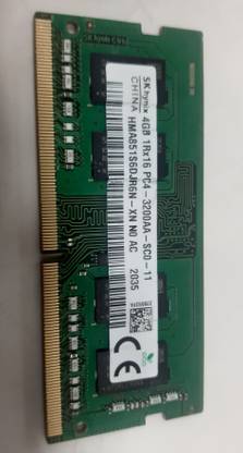 Sk Hynix DDR4 3200AA DDR4 4 GB (Single Channel) Laptop (4GB PC4 3200AA)