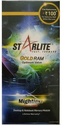 Starlite 2 DDR3 2 GB (Dual Channel) PC RAM (LT4GBDDR3CC1600)