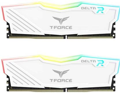 TEAMFORCE DELTA R DDR4 16 GB (Dual Channel) PC (DELTA R 16GB (8X2) 32000MHZ WHITE)