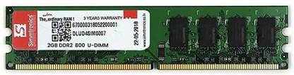 simtronics 2 GB DDR3 800Mhz DDR2 2 GB (Single Channel) PC (2GB DDR2 DIMM RAM 800Mhz)