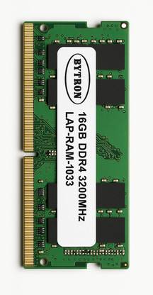 Bytron 16GB DDR4 3200 MHz DDR4 16 GB (Single Channel) Laptop SDRAM (Laptop RAM)