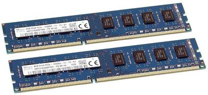 Sk Hynix HMT41GU6BFR8A-PB DDR3 8 GB (Dual Channel) PC DDR3 SDRAM (DDR3 2X8GB 16GB TOTAL 2Rx8 PC3L-12800U Desktop RAM)