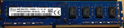 Hynix 2Rx8, PC3 12800 DDR3 4 GB PC (HMT351U6EFR8C-PB ,DDR3 1600Mhz Desktop PC)