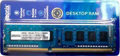 GEONIX 1600 DDR4 4 GB (Dual Channel) PC (4GB DDR3 1600 MHZ)