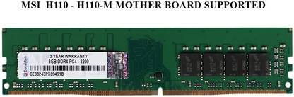 CONSISTEN DDR 4 SERIES MSI H110-M MOTHER BOARD SUPPORTED DDR4 8 GB (Dual Channel) PC DDR4 RAM (8gb ddr 4 Ram For MSI H110-M mother board Supported)
