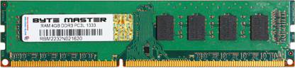 BYTE MASTER DDR3 DDR3 4 GB (Dual Channel) PC (RAM 4GB DDR3 1333 Mhz)