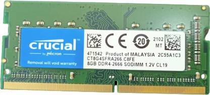 Crucial Ultra Series DDR4 8 GB (Single Channel) Laptop (DDR 4 - 2666 MHZ)