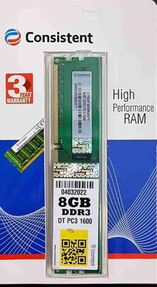 CONSIS ULTRA DDR3 8 GB (Single Channel) Laptop DDR3 (DDR312800)