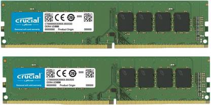 क्रूशियल Memory DDR4 32 GB (सिंगल चैनल) PC ड्राम (CT2K16G4DFRA266)