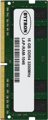 Bytron RAM 16GB DDR4 16 GB (Single Channel) Laptop (Premium Laptop RAM 16GB DDR4 3200MHz)