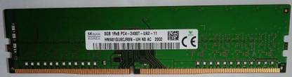 Hynix DESKTOP RAM PC4 -2400T DDR4 8 GB (Single Channel) PC (HMA81GU6CJR8N-UH 288-Pin Dimm Memory Module)