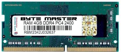 BYTE MASTER DDR4 DDR4 4 GB (Dual Channel) Laptop (RAM 4GB DDR4 Laptop 2400 Mhz)