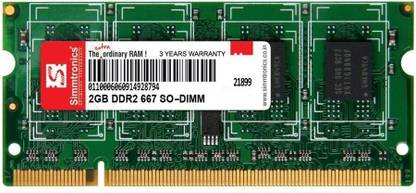 simtronics 667-5300 DDR2 2 GB (Single Channel) Laptop (Simmtronics 2 Gb Dddr-2 667 Mhz Pc 5300 For Laptop)