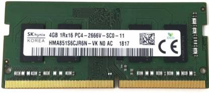 Sk Hynix HMA851S6CJR6N DDR4 4 GB (Single Channel) Laptop (4gb pc4)