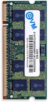 EVM Laptop RAM DDR2 2 GB Laptop DDR2 (Long 800MHz So-DIMM Memory)