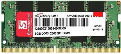 SIMMRTONICS DDR4 8GB 2666 laptop DDR4 8 GB (Single Channel) Laptop (DDR4 8GB 2666 laptop)