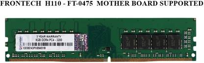 CONSISTEN DDR 4 SERIES FRONTECH FT-0475 MOTHER BOARD SUPPORTED DDR4 8 GB (Dual Channel) PC DDR4 RAM (8gb ddr 4 Ram For FRONTECH FT-0475 mother board Supported)