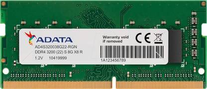 ADATA Laptop Ram DDR4 8 GB (Single Channel) Laptop (8GB DDR4 Laptop Ram 3200 MHz)
