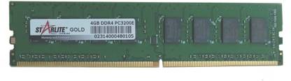 Starlite Gold 4GB DDR4 3200 MHz Desktop Ram, DDR4 4 GB PC (4GB , 3200MHz)