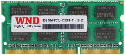 wnd 1600MHz Laptop Ram DDR3 4 GB Laptop (4GB DDR3L 12800 Laptop Ram)