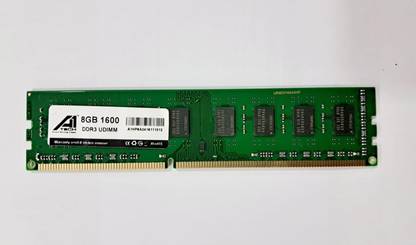 A1TECH DESKTOP DDR3 8 GB (Dual Channel) PC DDR3 (8GB DDR3 Desktop RAM 1600MHz High Speed Performance Low Voltage Requirement)
