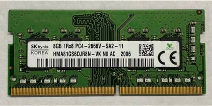 Sk Hynix HMA81GS6DJR8N DDR4 8 GB (Dual Channel) Laptop (8GB DDR4 2666)